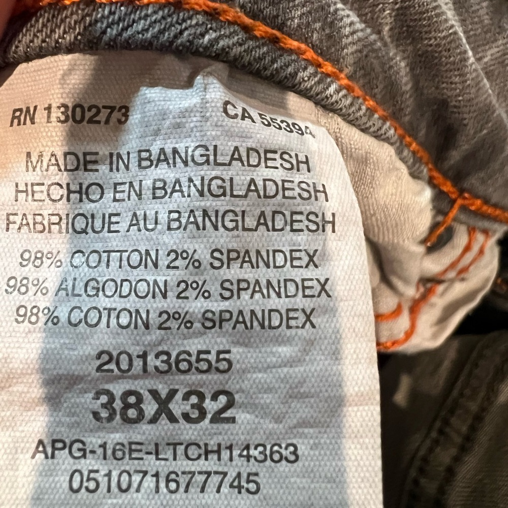 Lee Gray Denim Men’s Jeans 38 x 32 - Picture 4 of 4